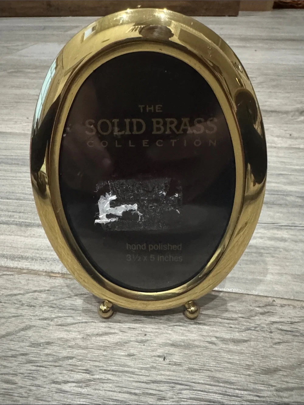 Polished Brass Oval Photo Frame - Brass